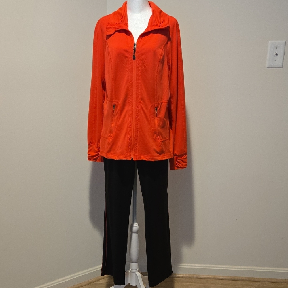 Women's Orange and Black Track Suit